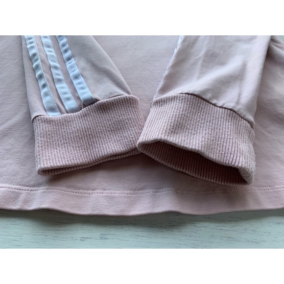 Small, Adidas, Essentials blush beige 3 stripe long sleeve - Picture 9 of 14